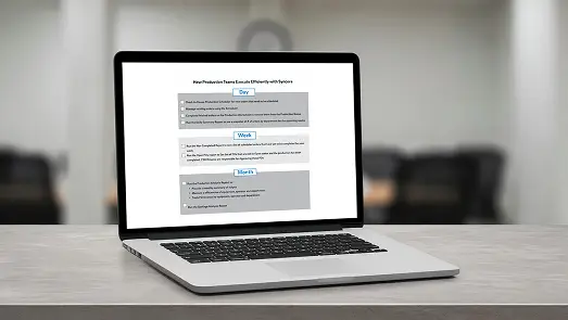 Core 360 playbooks on laptop